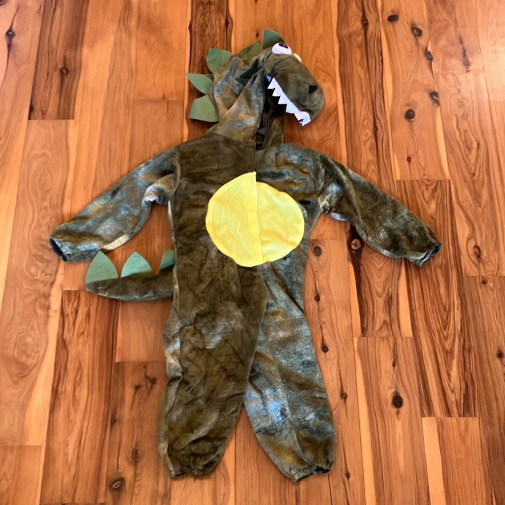 Rubie's Olive Green Dinosaur Costume with Yellow Belly
